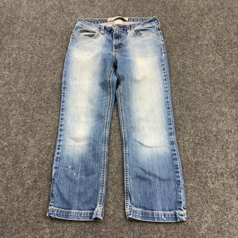 Gap Jeans Women 6 Blue Cotton Stretch Bootcut Cropped Casual Y2K Style